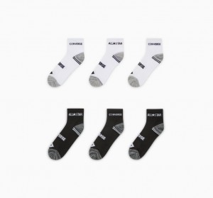 Converse All Star 6-Pack Ankle Socks ασπρα μαυρα | TSXYOR-695