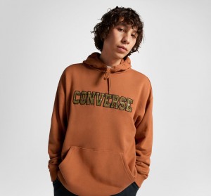 Converse All Star Logo Namesake Hoodie Tawny Owl | LVNDME-490