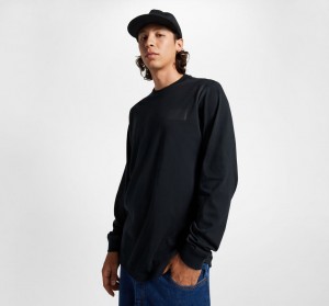 Converse CONS Long Sleeve T-Shirt μαυρα | PRUGCK-814