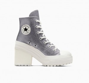 Converse Chuck 70 De Luxe Heel Glitter μαυρα | XTSVQZ-568