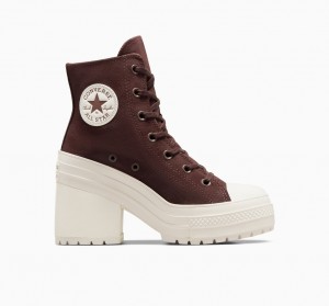 Converse Chuck 70 De Luxe Heel σουετ καφε | MKWLYJ-173