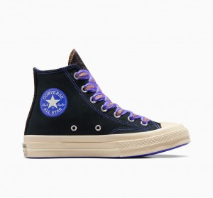 Converse Chuck 70 Ribbon Laces μαυρα μπλε | XPDGBR-398