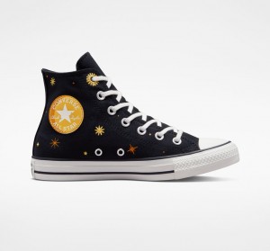 Converse Chuck Taylor All Star Celestial μαυρα κίτρινα | NUWEHC-836