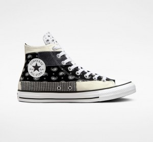 Converse Chuck Taylor All Star Hacked Patterns μαυρα ασπρα | TZYCFH-921