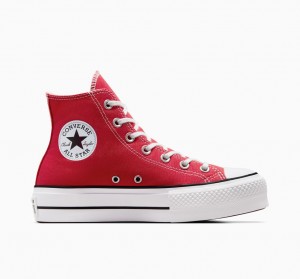 Converse Chuck Taylor All Star Lift flatforms κοκκινα ασπρα μαυρα | JXTGLN-985