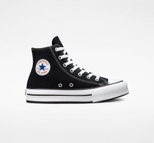 Converse Chuck Taylor All Star Lift flatforms μαυρα ασπρα μαυρα | QFEVTB-461