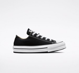 Converse Chuck Taylor All Star Lift flatforms μαυρα ασπρα μαυρα | RVABON-453