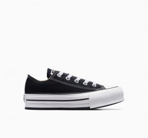 Converse Chuck Taylor All Star Lift flatforms μαυρα ασπρα μαυρα | TGONEM-234