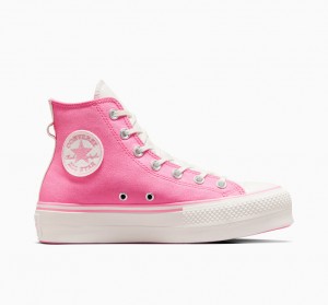 Converse Chuck Taylor All Star Lift flatforms Retro Varsity ροζ ροζ | NFHMZP-720