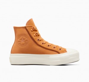 Converse Chuck Taylor All Star Lift flatforms σουετ Tiger Moth / Tawny Owl / Egret | BOJCWT-846