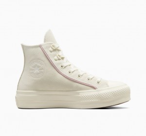 Converse Chuck Taylor All Star Lift flatforms σουετ Egret / Phantom Violet / Egret | VPHRNW-159