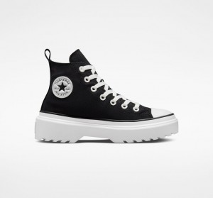 Converse Chuck Taylor All Star Lugged Lift flatforms καμβα μαυρα μαυρα ασπρα | IQBVLY-023