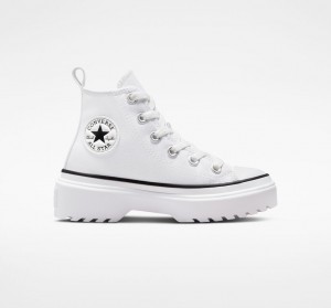 Converse Chuck Taylor All Star Lugged Lift flatforms καμβα ασπρα ασπρα μαυρα | GCSIFX-496