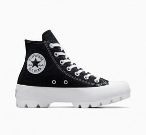 Converse Chuck Taylor All Star Lugged μαυρα ασπρα μαυρα | OVQPJH-650