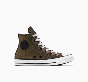 Converse Chuck Taylor All Star Sparkle μαυρα χρυσο χρωμα ασπρα | ZPQFDR-095