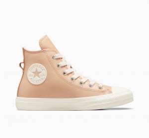 Converse Chuck Taylor All Star δερματινα Faux Fur Lining Epic Dune / Egret / Egret | KYFUCJ-786