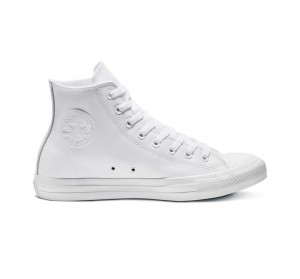 Converse Chuck Taylor All Star δερματινα ασπρα | JIWMCQ-307