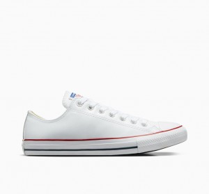 Converse Chuck Taylor All Star δερματινα ασπρα | NYKHLD-895