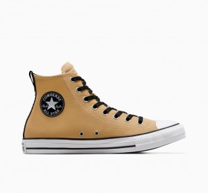 Converse Chuck Taylor All Star δερματινα μαυρα ασπρα | YGNWRK-076