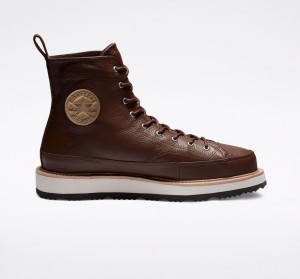 Converse Chuck Taylor Crafted Boot σοκολάτα ανοιχτο μαυρα | NSOGZR-609