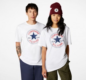 Converse Converse Go-To All Star Patch Standard-Fit T-Shirt ασπρα | JFSQPB-896