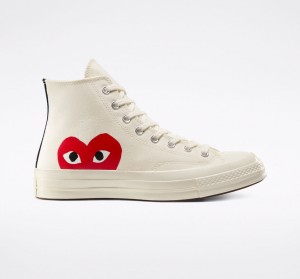 Converse Converse x Comme des Garçons PLAY Chuck 70 ασπρα κοκκινα | MFYNRH-527