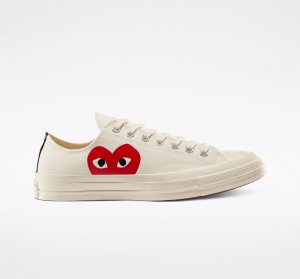 Converse Converse x Comme des Garçons PLAY Chuck 70 ασπρα κοκκινα | KWYSGC-187