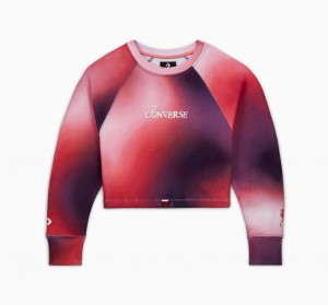 Converse Converse x LFC Cropped Crew Lawn Flamingo Gradient | HFUEMJ-237