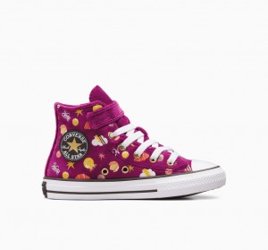 Converse Converse x Wonka Chuck Taylor All Star Easy On μωβ χρυσο χρωμα ασπρα | FUJGEQ-516