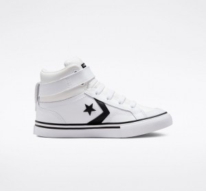 Converse Pro Blaze λουρακια δερματινα ασπρα μαυρα ασπρα | NEDYAF-820