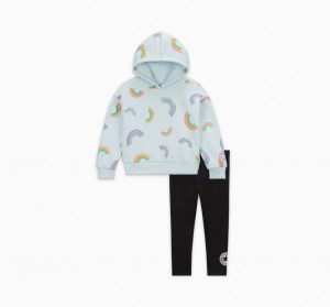 Converse Rainbow Hoodie & Leggings Set μαυρα | MLTHZC-158