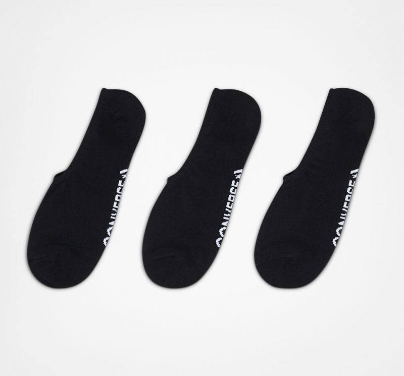 Converse 3-Pack Wordmark Ultra-Low Liner Socks μαυρα | DWAUKZ-193