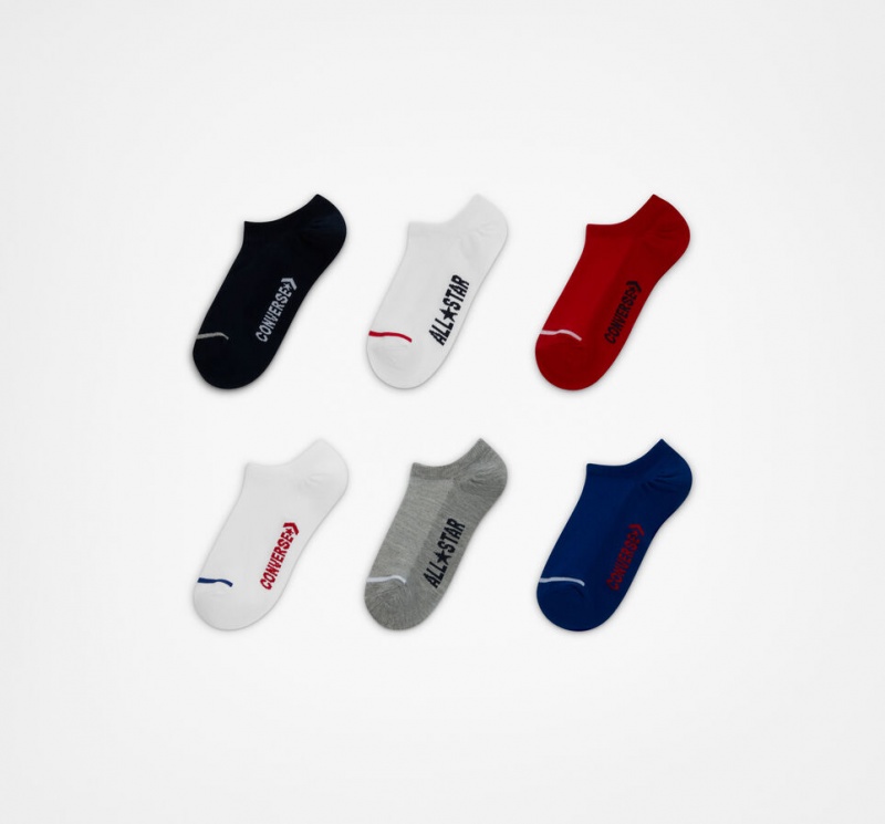 Converse 6-Pack Wordmark No-Show Socks οψιάνος | LGXEHM-127