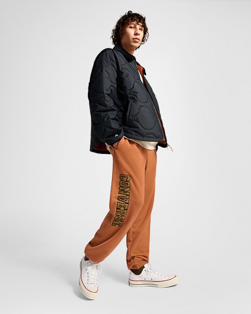 Converse All Star Logo Sweatpant Tawny Owl | VJPFIR-154