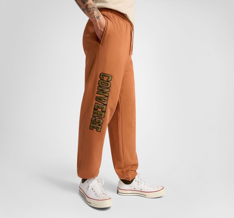 Converse All Star Logo Sweatpant Tawny Owl | VJPFIR-154