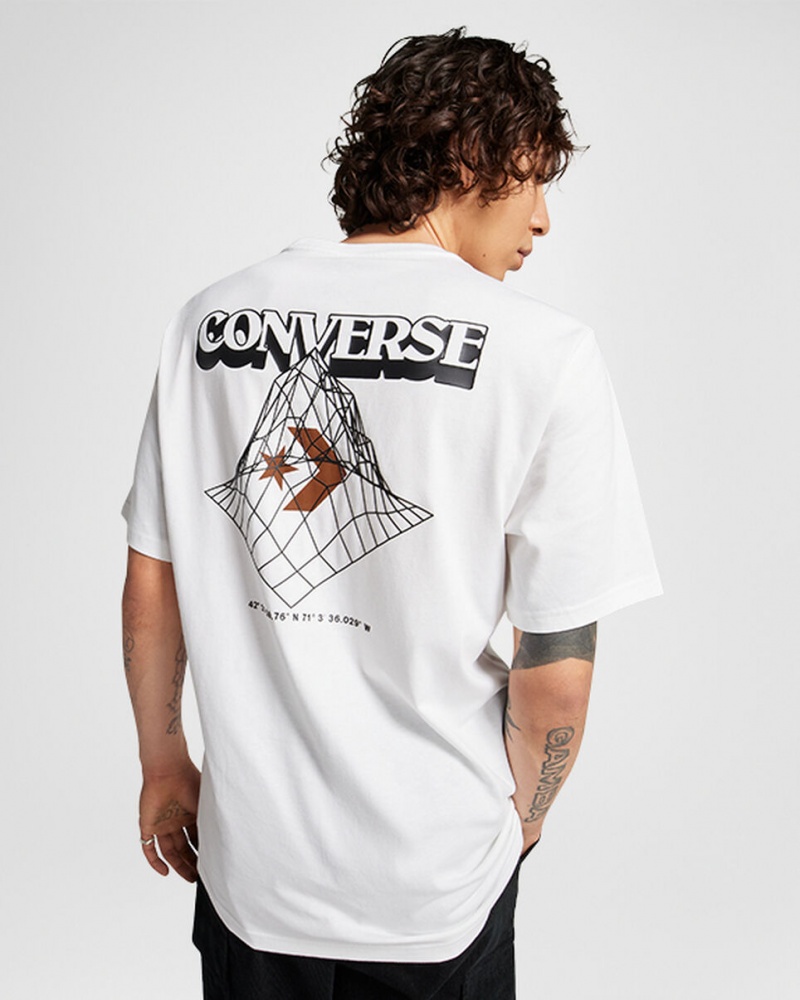 Converse All Star Mountain T-Shirt ασπρα | FLHOZI-672