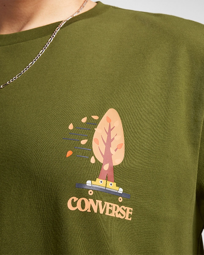 Converse All Star Tree T-shirt πρασινο | QOAGRC-328