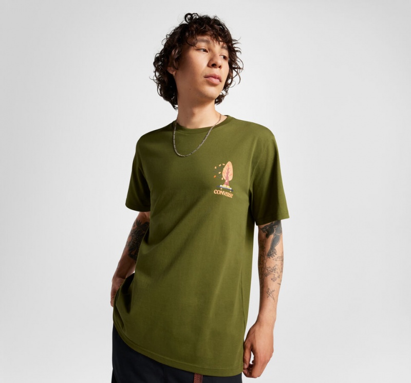 Converse All Star Tree T-shirt πρασινο | WRYZOU-046