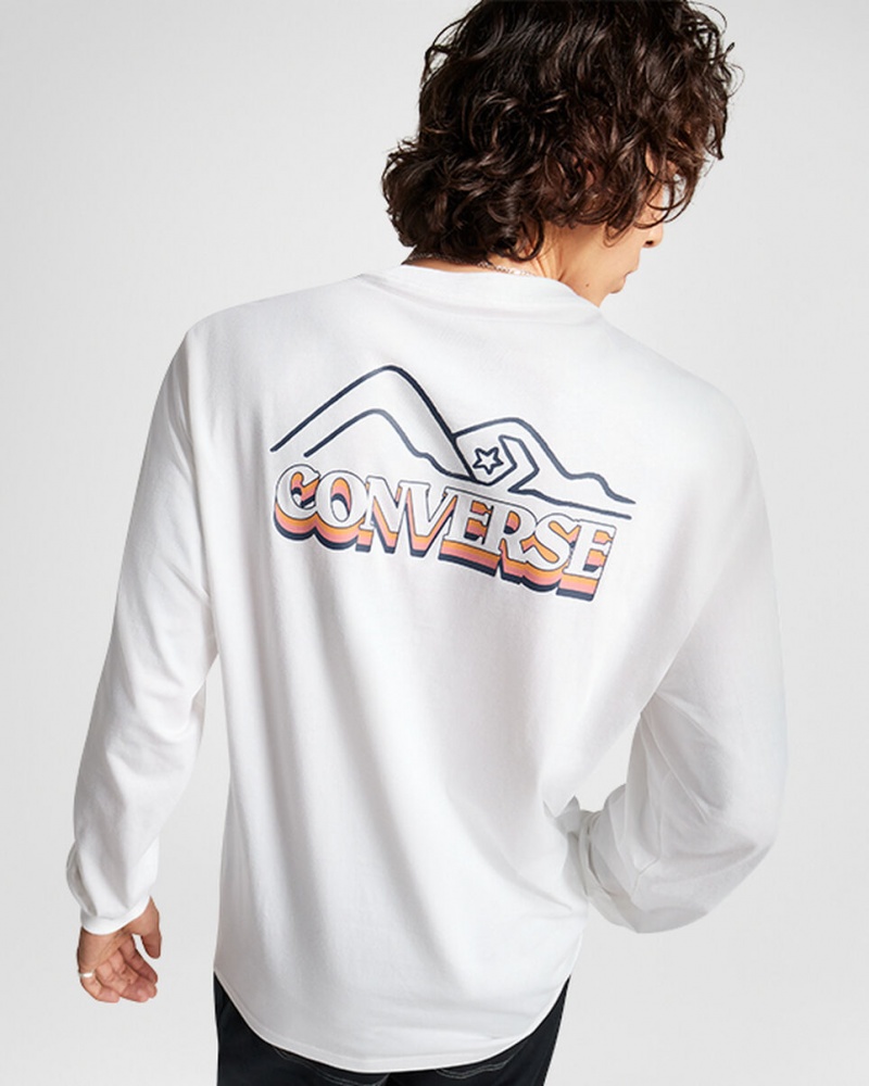 Converse All Star Χειμερινά Chill Long-Sleeve T-Shirt ασπρα | GCFZDR-764