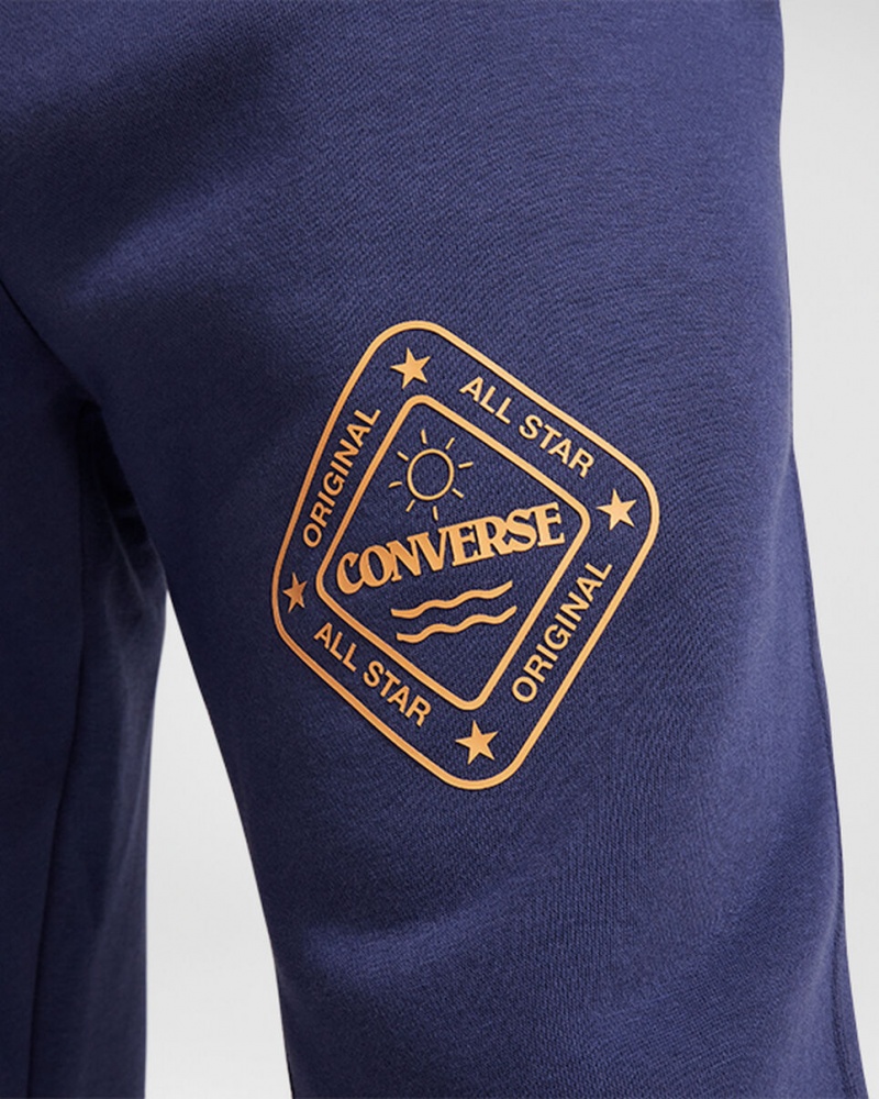 Converse All Star Χειμερινά σταμπεσ Sweatpant μπλε | XAPBVJ-239