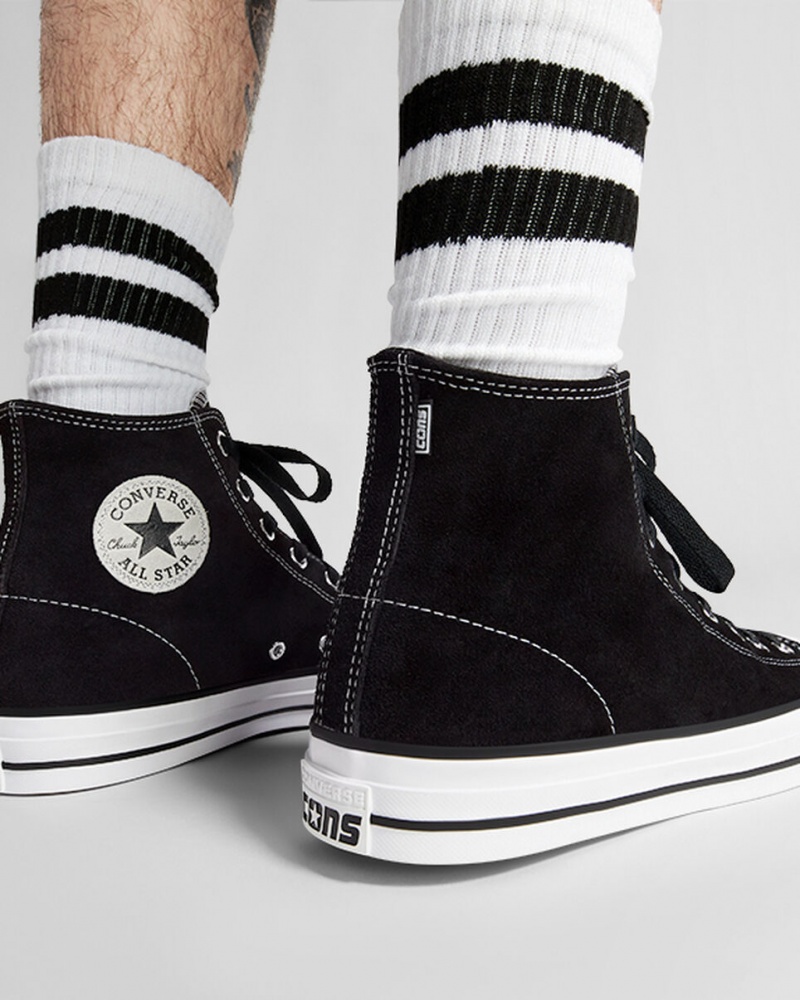 Converse CONS Chuck Taylor All Star Pro σουετ μαυρα μαυρα ασπρα | JWIKBO-598