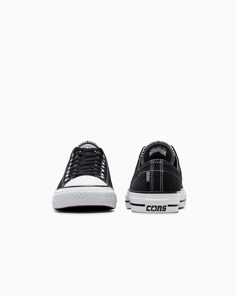 Converse CONS Chuck Taylor All Star Pro σουετ μαυρα μαυρα ασπρα | VSAKJL-508