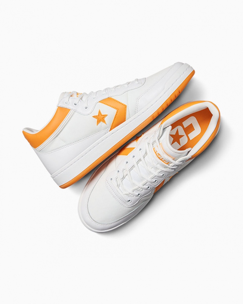 Converse CONS Fastbreak Pro δερματινα ασπρα ανοιχτο κίτρινα ασπρα | EAILGQ-209