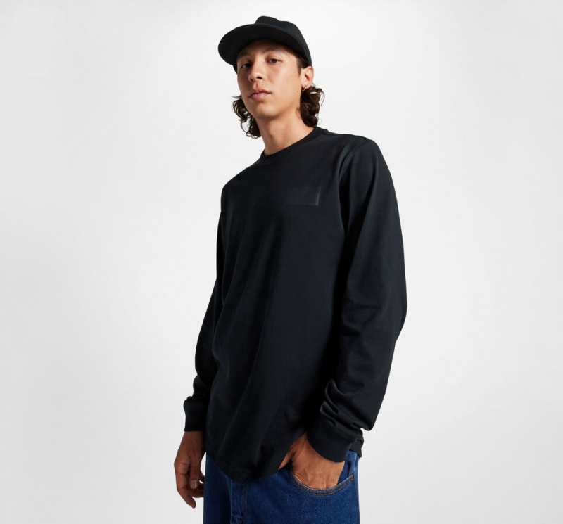 Converse CONS Long Sleeve T-Shirt μαυρα | SEFCYZ-091