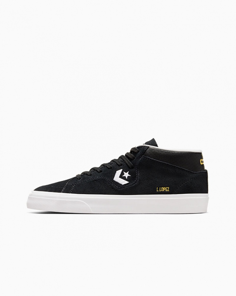 Converse CONS Louie Lopez Pro Mid μαυρα μαυρα ασπρα | HZNDOS-652