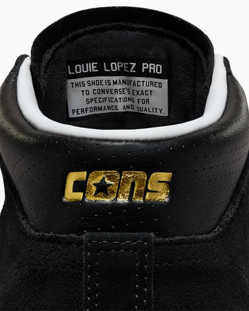 Converse CONS Louie Lopez Pro Mid μαυρα μαυρα ασπρα | HZNDOS-652