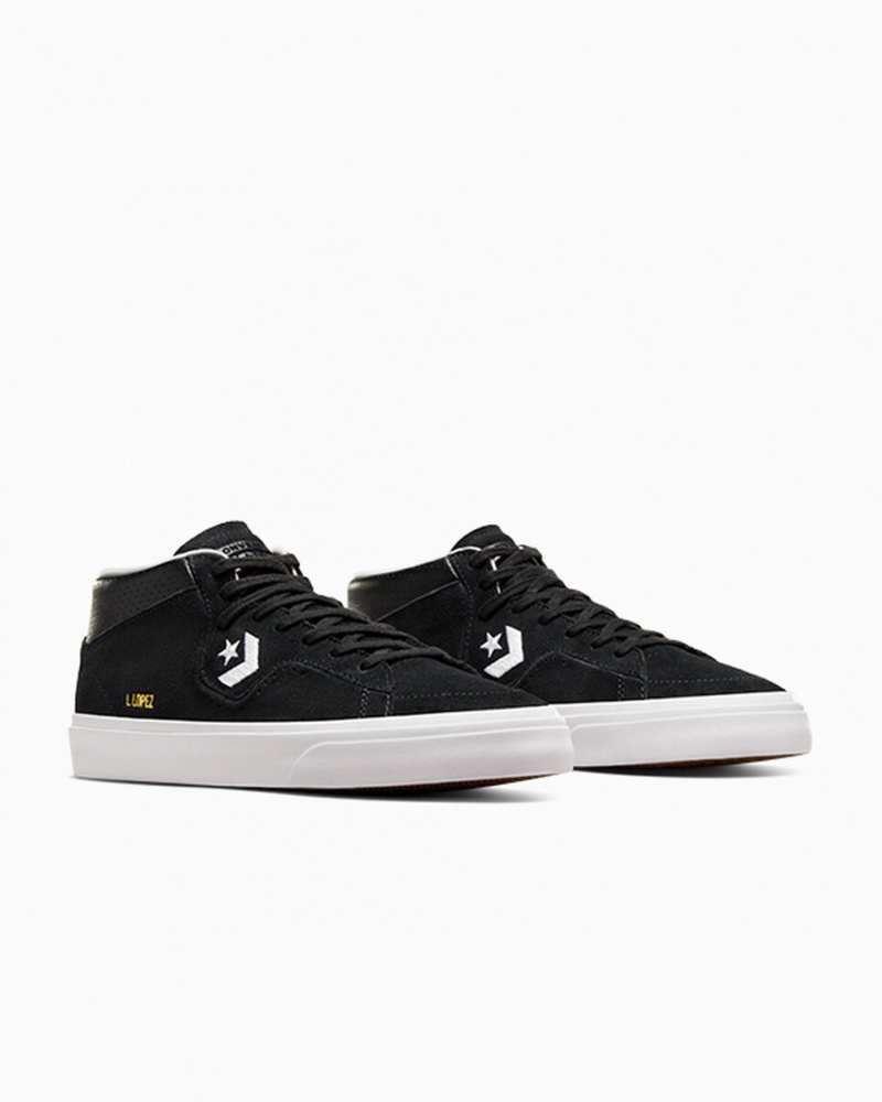 Converse CONS Louie Lopez Pro Mid μαυρα μαυρα ασπρα | HZNDOS-652