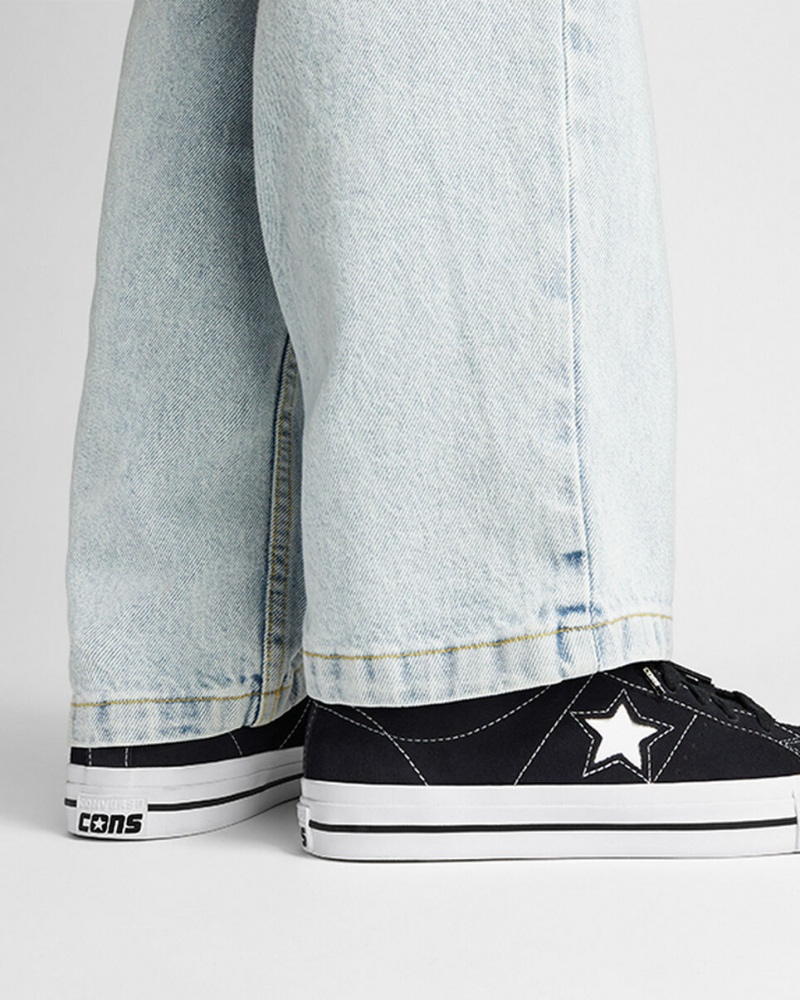 Converse CONS One Star Pro μαυρα μαυρα ασπρα | ZBXDLF-386