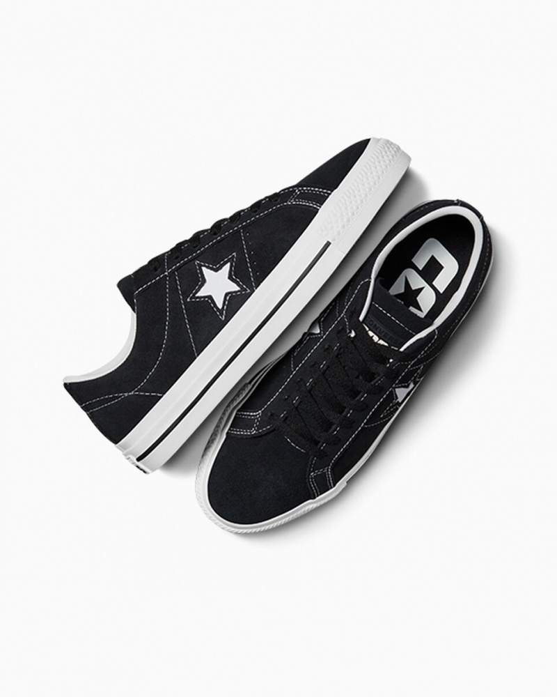 Converse CONS One Star Pro μαυρα μαυρα ασπρα | ZBXDLF-386