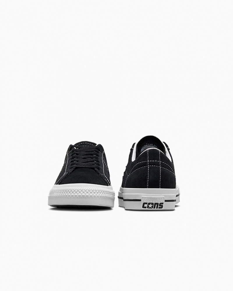 Converse CONS One Star Pro μαυρα μαυρα ασπρα | ZBXDLF-386